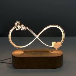 Lámpara LED Infinito Personalizada - Love