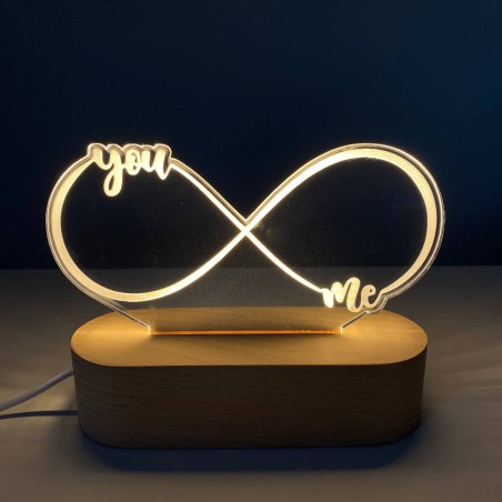 Lámpara LED Infinito Personalizada - You&Me