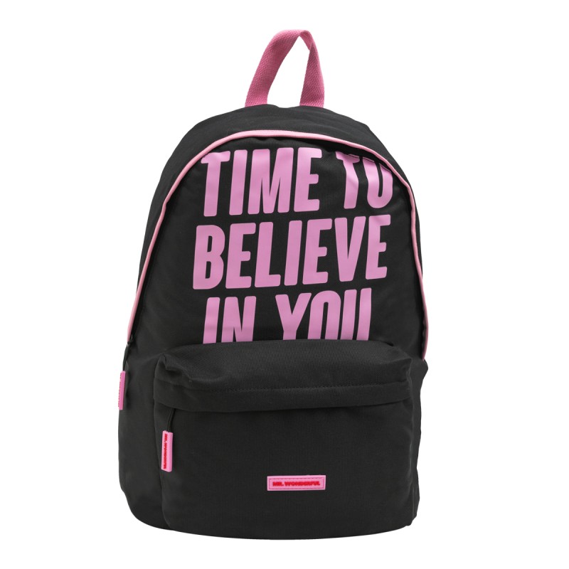 Mochila basic rosa - Time to believe in you