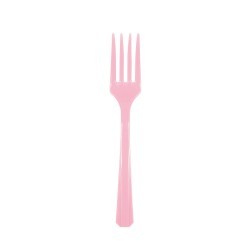 Tenedores desechables rosa...