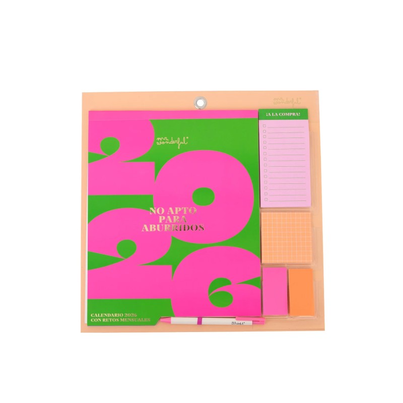Calendario de pared magnético 2026 No apto para aburridos
