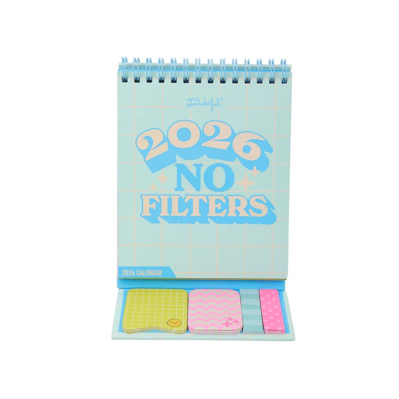 Calendario pequeño de mesa 2026 No Filters Mr Wonderful