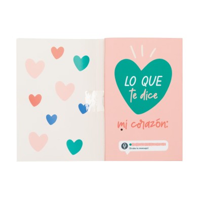 Postal con grabador de audio Escucha lo que te dice mi corazón