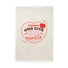 Manta con funda de cojín Tenemos una cita debajo de esta mantita