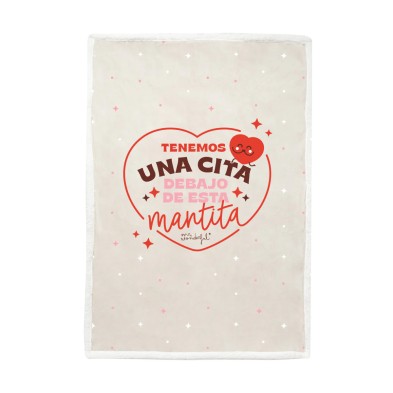 Manta con funda de cojín Tenemos una cita debajo de esta mantita