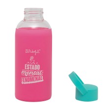Botella de cristal con funda de silicona Estado Mental Fenomenal