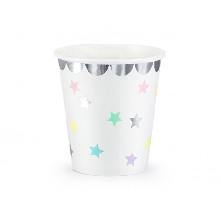Unicornio - Vasos de papel con estrellas