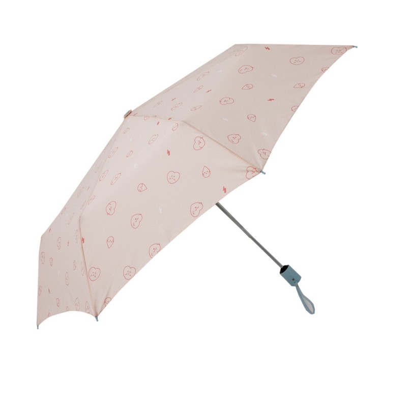 Paraguas mediano rosa - Estampado corazones